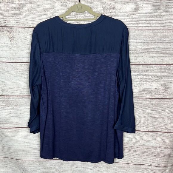 ACOS&A 3/4 length Blue Blouse Top - Picture 5 of 10